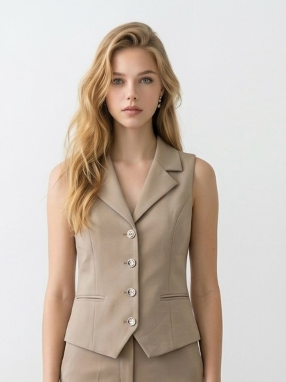 Sophisticated Beige Vest for Women